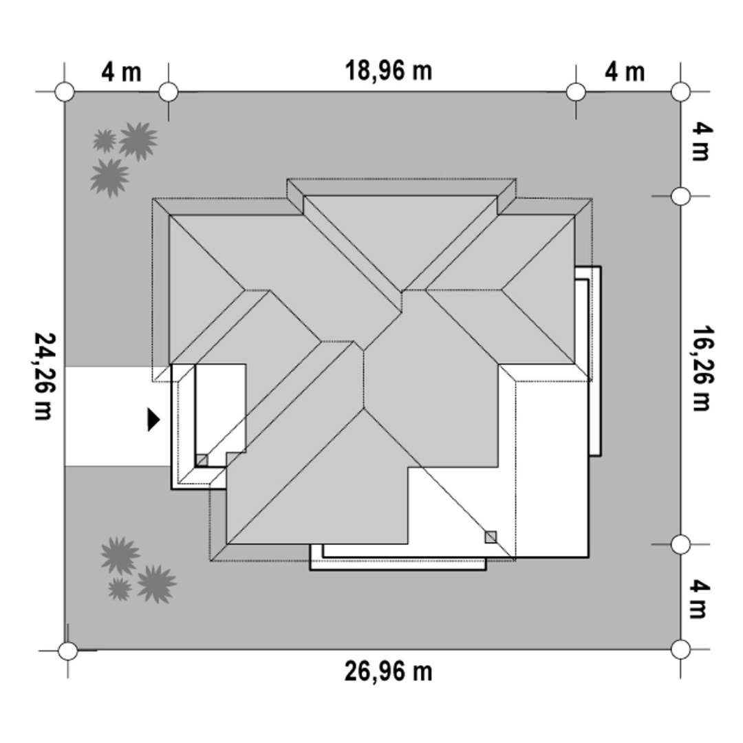 Plan amplasament Casă parter 139 mp utili, 3 dormitoare, 2 băi