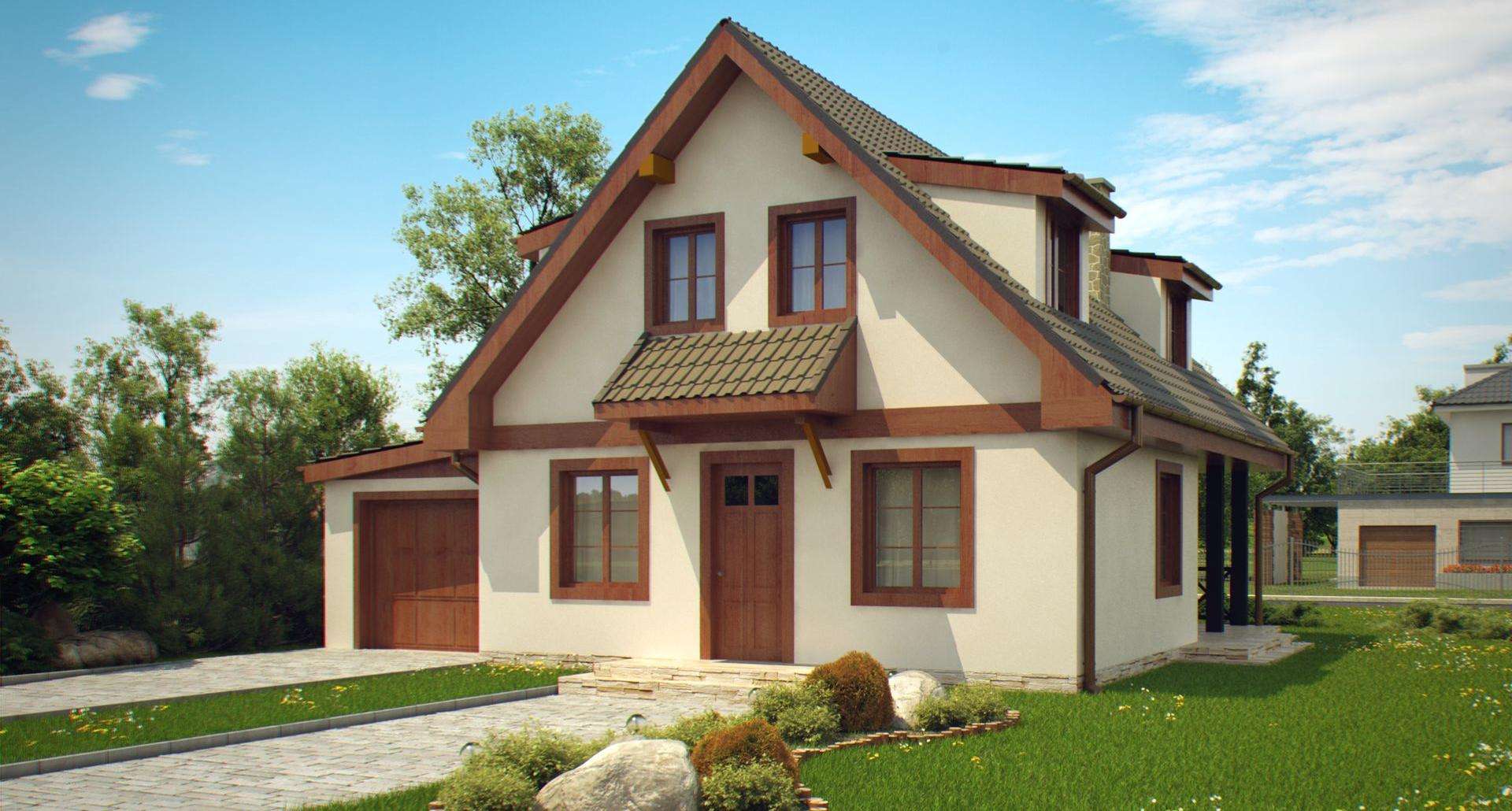 Casă cu mansardă 95 mp utili, un dormitor, 2 băi