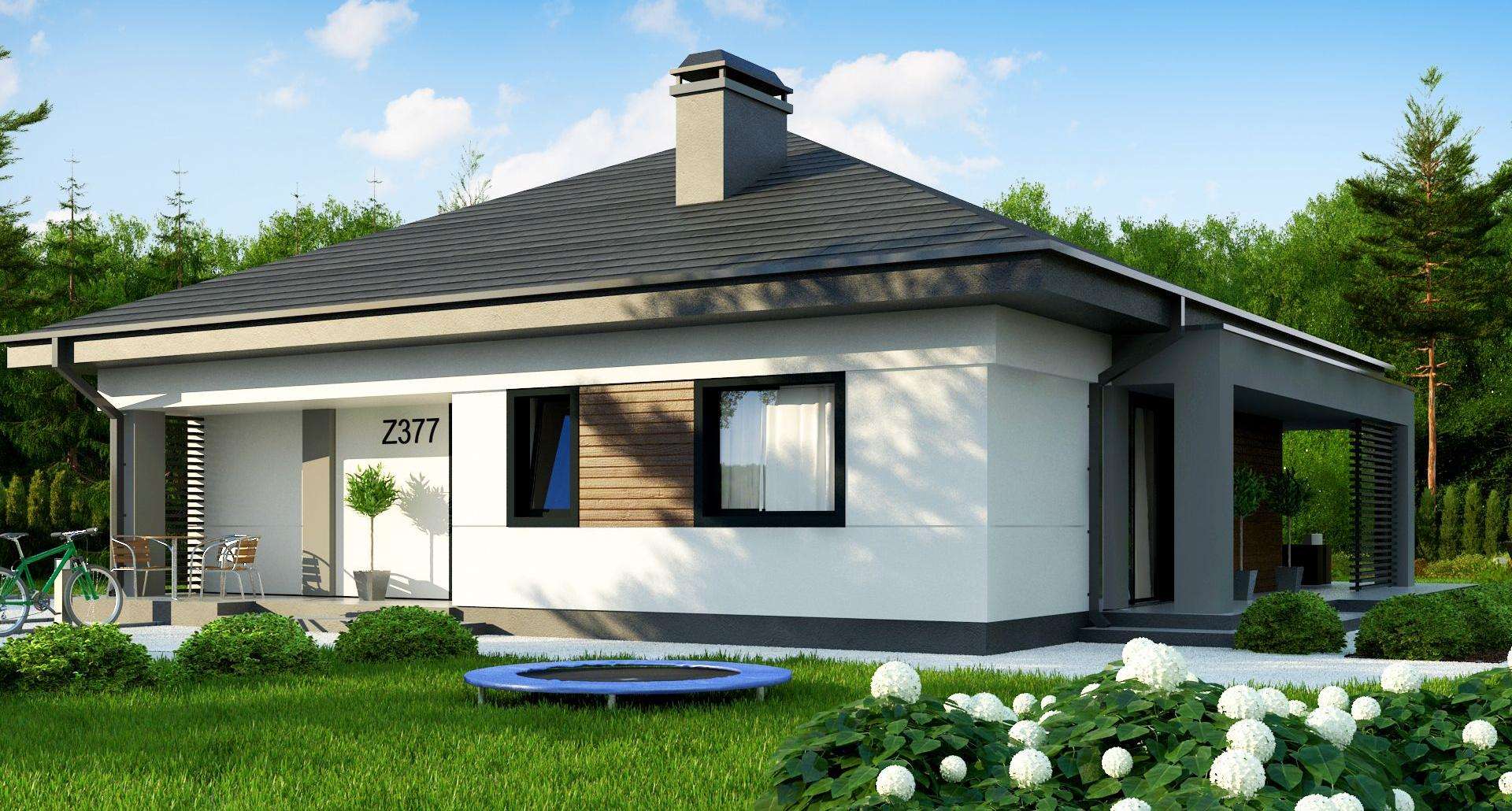 Fatada Casă parter 82 mp utili, 2 dormitoare, o baie