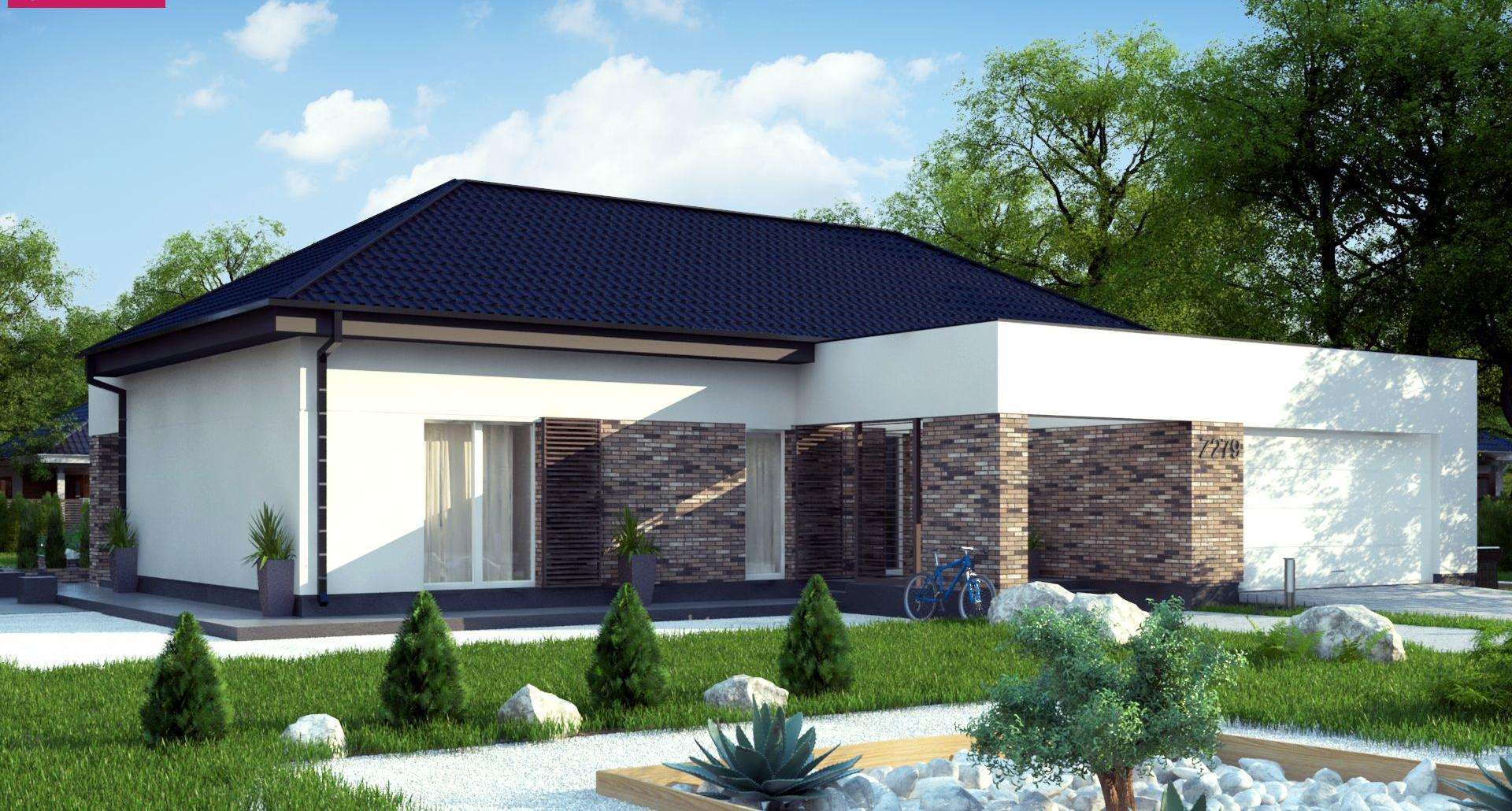 Fatada Casă parter 127 mp utili, 3 dormitoare, 2 băi