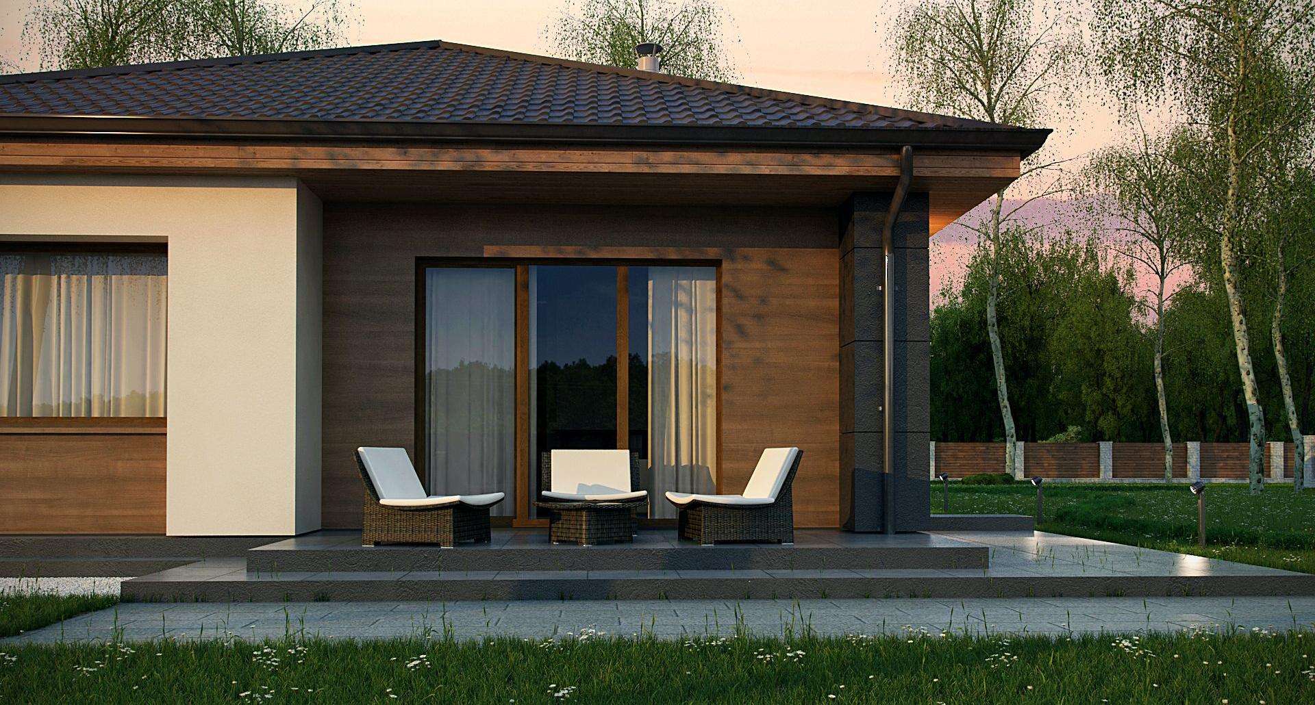 Fatada Casă parter 94 mp utili, 2 dormitoare, o baie