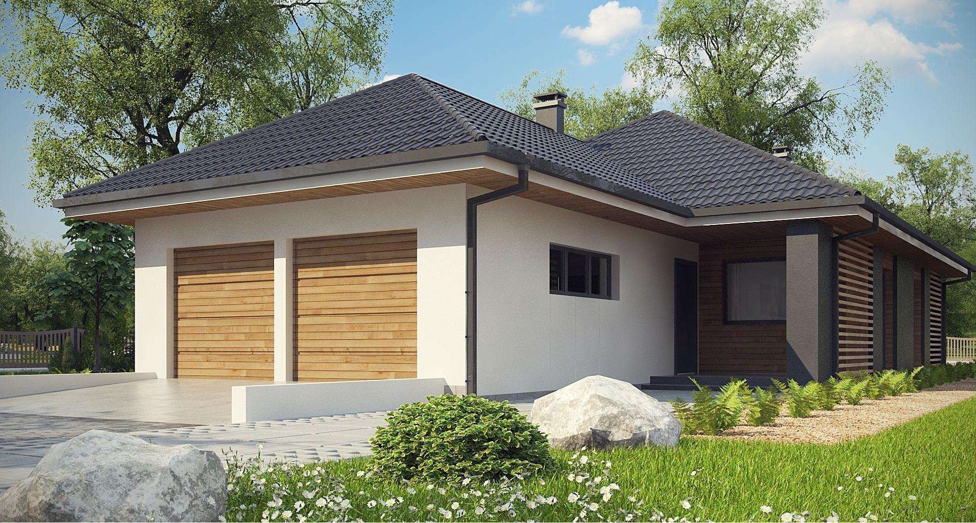 Fatada Casă parter 88 mp utili, 3 dormitoare, o baie