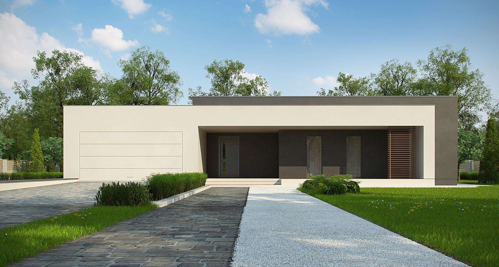 Fatada Casă parter 179 mp utili, 3 dormitoare, 2 băi