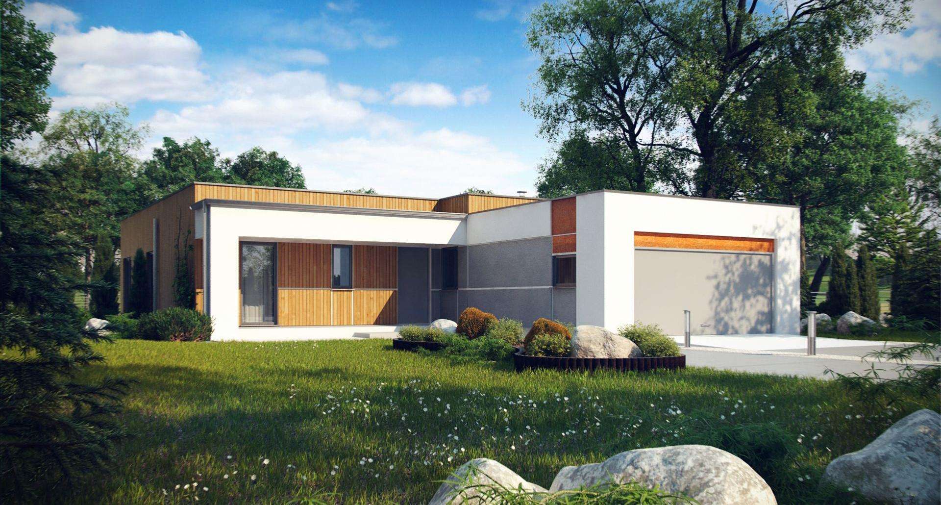 Fatada Casă parter 136 mp utili, 3 dormitoare, 2 băi