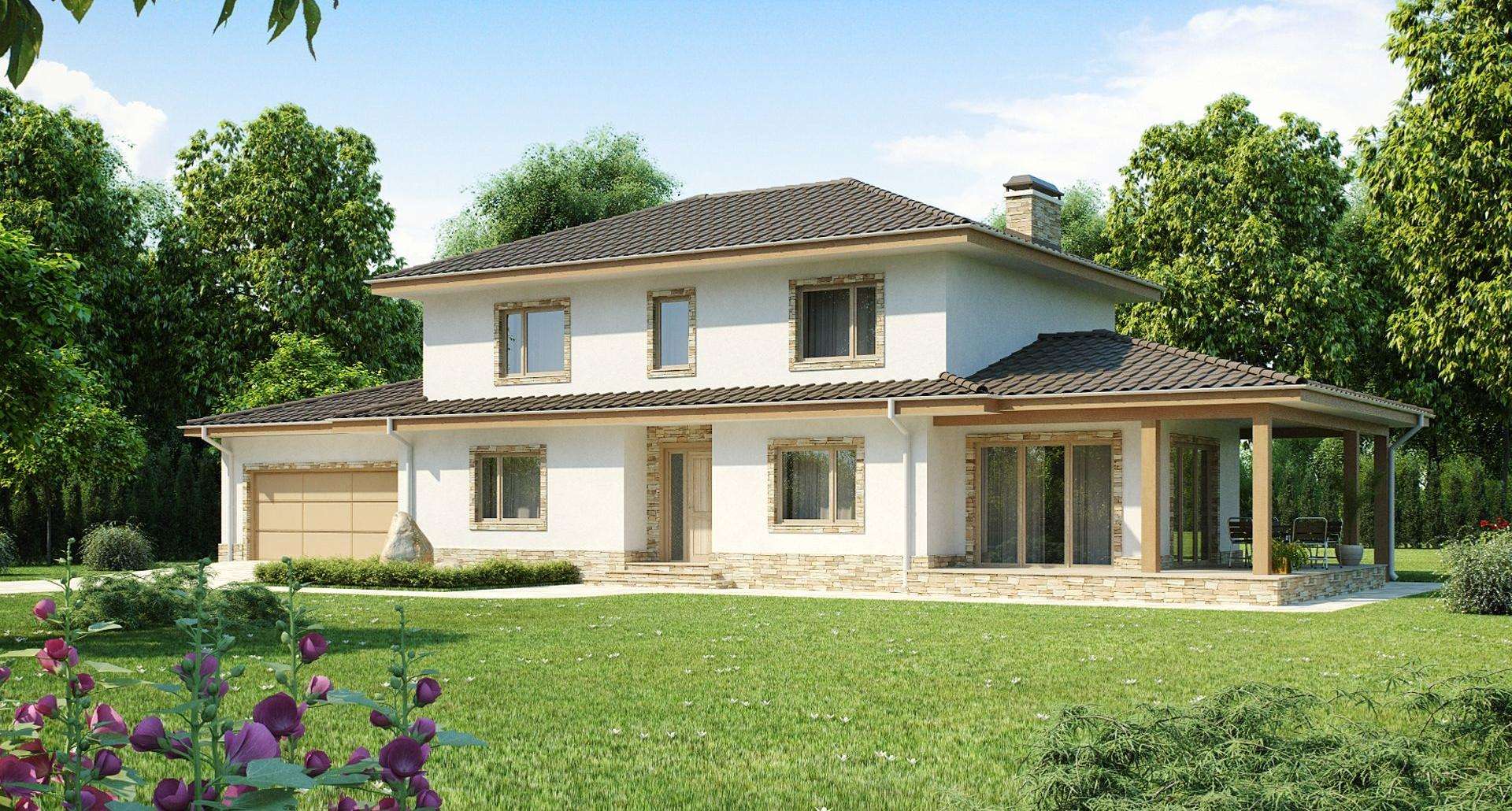Casă cu etaj 197 mp utili, un dormitor, 2 băi