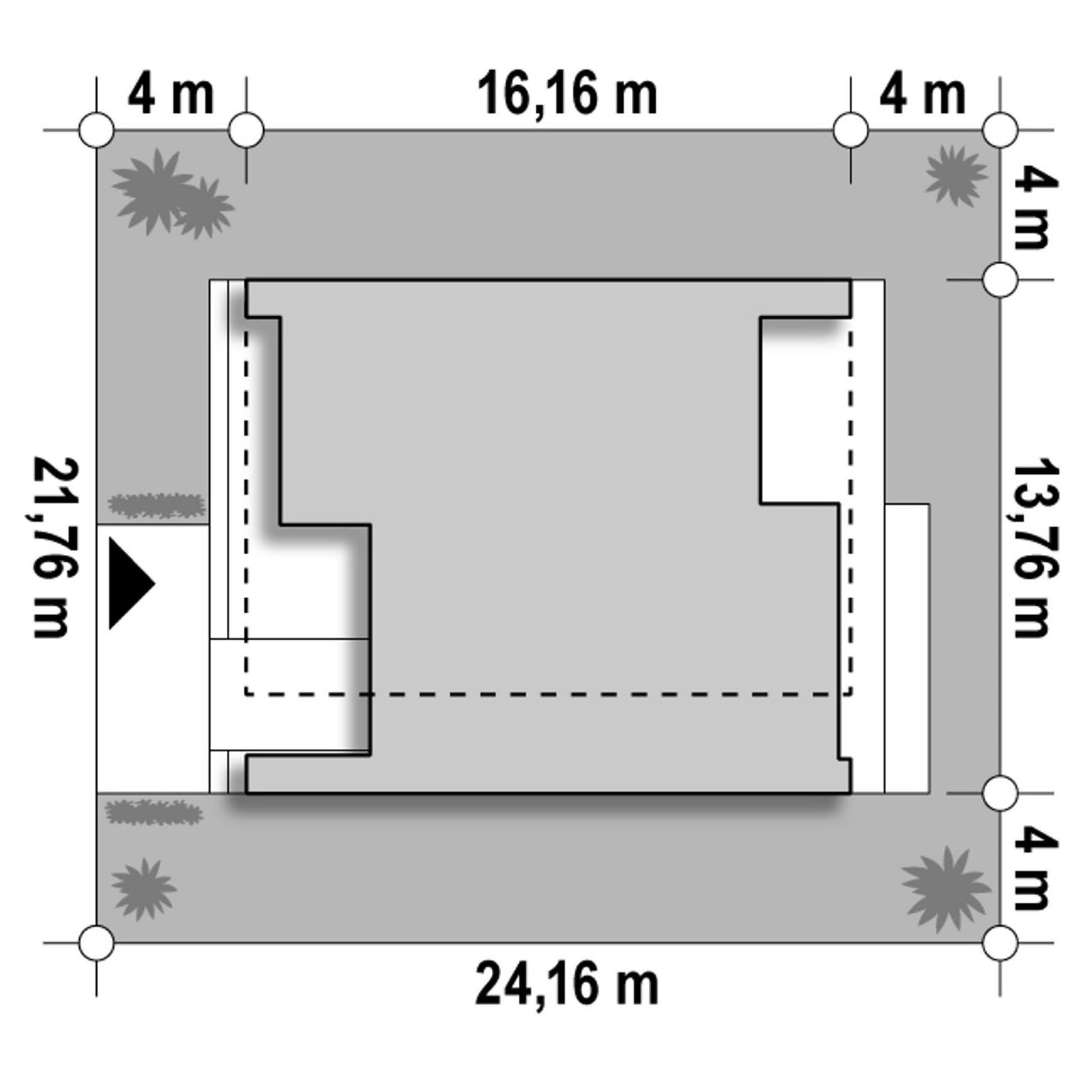 Plan amplasament Casă cu etaj 214 mp utili, un dormitor, 3 băi