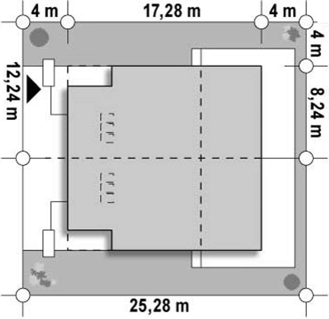 Plan amplasament Casă cu etaj 184 mp utili, un dormitor, 2 băi
