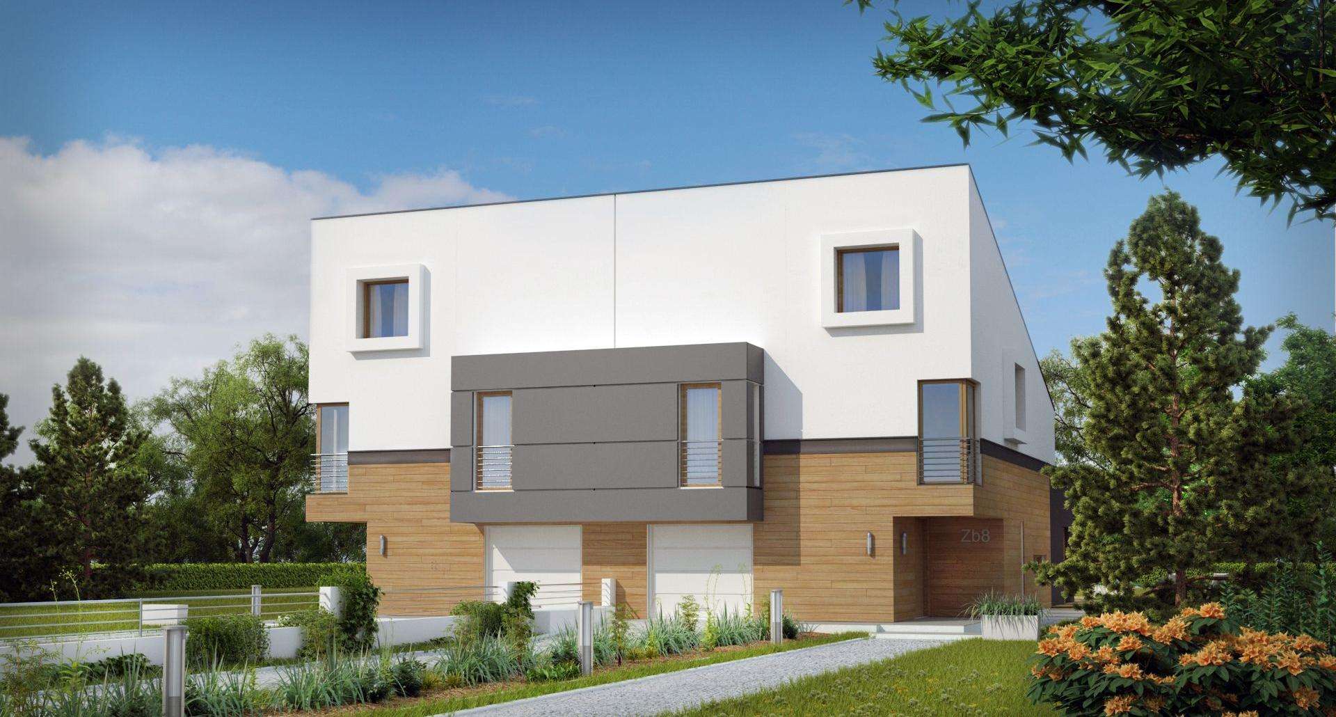 Fatada Casă cu etaj 184 mp utili, un dormitor, 2 băi