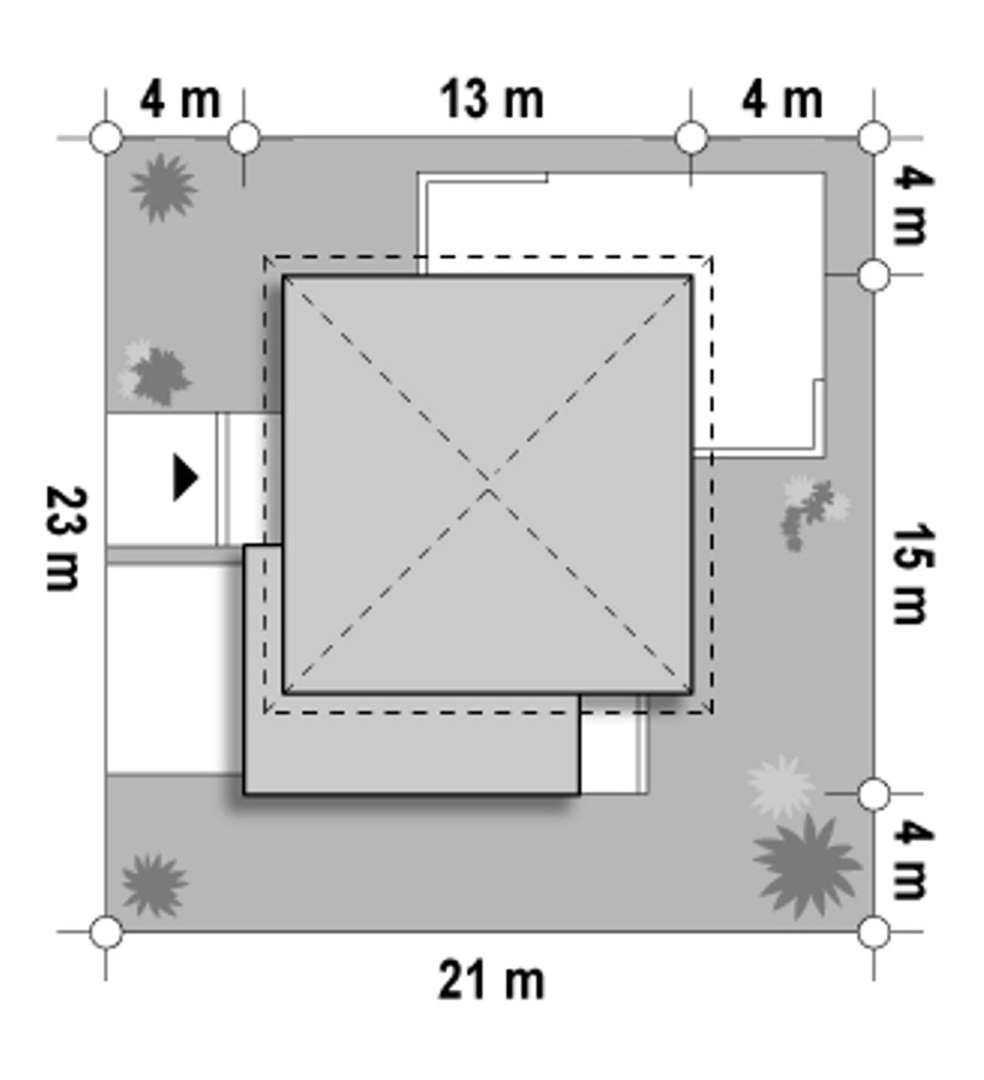 Plan amplasament Casă cu etaj 206 mp utili, un dormitor, 3 băi