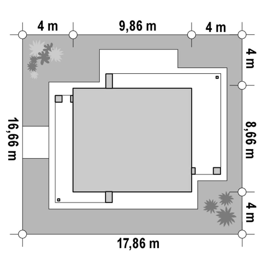 Plan amplasament Casă cu etaj 121 mp utili, un dormitor, 3 băi
