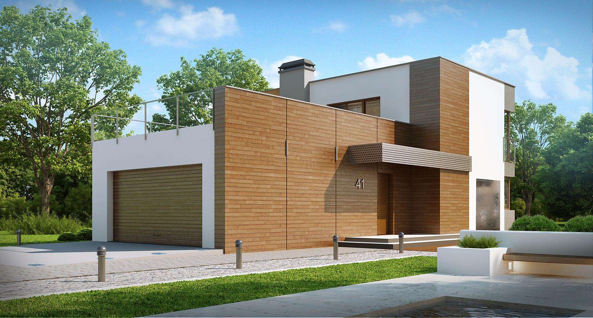 Fatada Casă cu etaj 95 mp utili, un dormitor, o baie