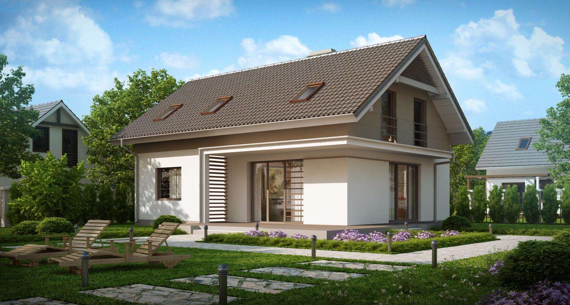 Casă cu mansardă 120 mp utili, un dormitor, 3 băi