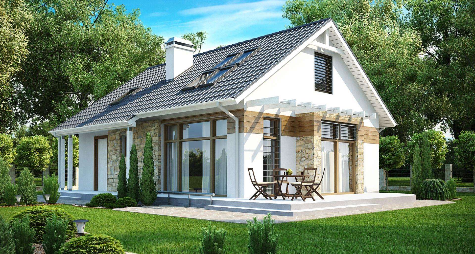 Casă cu mansardă 116 mp utili, un dormitor, o baie