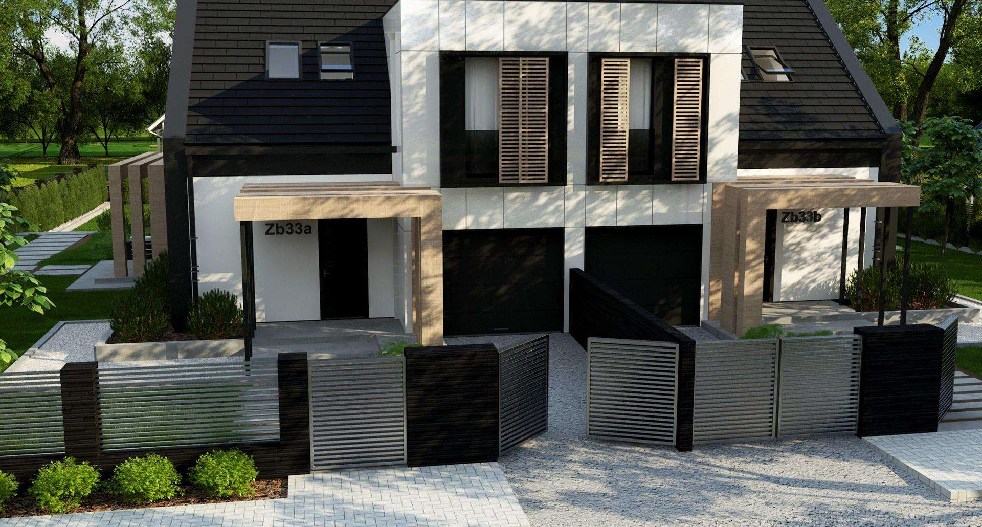 Fatada Casă cu mansardă 129 mp utili, un dormitor, 3 băi